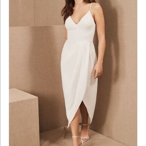 BHLDN Caron v-neck ivory dress